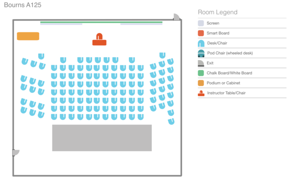 seating chart and legend